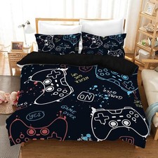 Gamepad Housse de Couette Parure de Lit 1/2 Personnes en Microfibre Manette d...