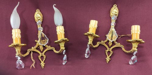 Paire appliques bronze ou - paire,