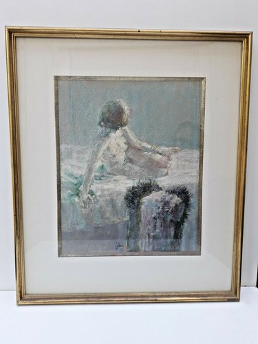 Tableau pastel femme - nue, 1965