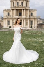 Robe de mariée neuve sirène ou princesse ivoire, tailles 34 à 54  coupe élégante