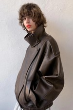 Veste En Similicuir Brun Zara