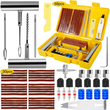 Kit Réparation Pneu Voiture 58 Pièces - Mèches & Outils - Crevaison