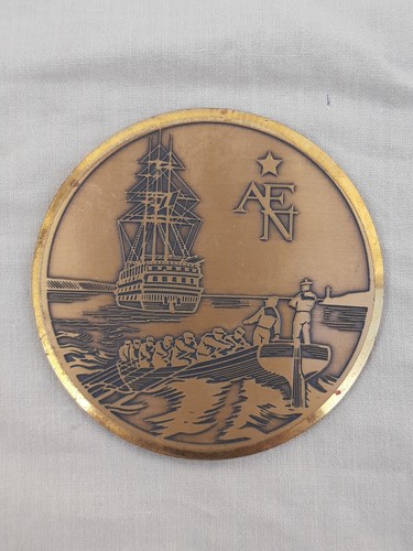 Médaille laiton navire - en,