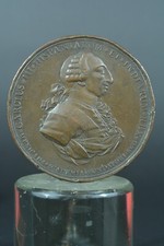 Ancienne Médaille 18 ème Bronze Jerónimo Antonio Gil Espagne Mexique rare 