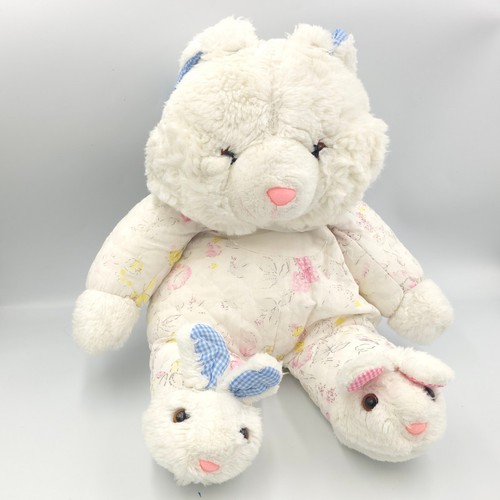 Ancienne peluche lapin blanc