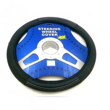 Couvre-Volant en Cuir Éco de Qualité Universel 37-39 cm Ø pour Audi BMW Mercedes