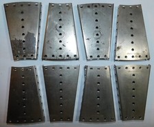 8 x PLAQUE SECTEUR A REBORDS réf 54 . MECCANO PAT USA ANNEES 10/20 BOITE 00a à 7