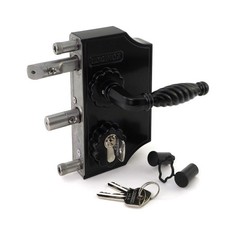 Serrure rustique noir pour portail battant - LAKQ 40 LOCINOX