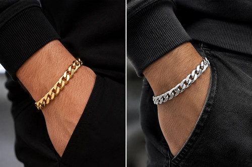Bracelet chaîne homme - chaîne, acier