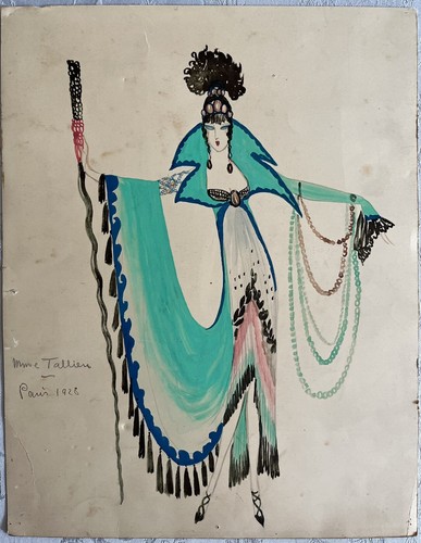 Costume madame tallien - madame, gouache
