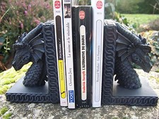 HF0384 SERRE LIVRE TETE  DRAGON HEROIC FANTASY FIGURINE RESINE NOIR