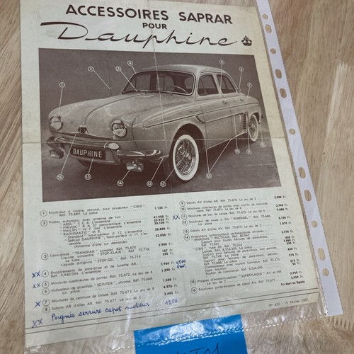 Saprar renault dauphine 1957 - saprar,