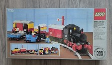 1985 LEGO VINTAGE BATTERY 4,5v TRAIN MARCHANDISES N°7722 / COMPLET