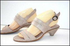 KICKERS  Sandales à Talons Cuir Teinte Mouette Doublées Cuir T 39 TTBE