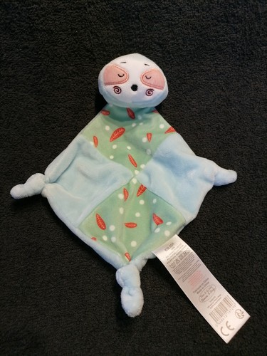 Doudou plat paresseux bleu