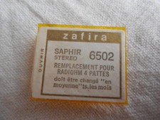 SAPHIR DE TOURNE DISQUE fabrication ZAFIRA POUR RADIOHM 4 PATTES