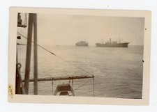 PHOTO snapshot amateur, mer océan 2 bateaux navire en vue navigation maritime