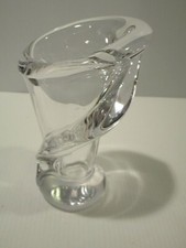 Vannes Cristal Art Glass Vase, Twist Design