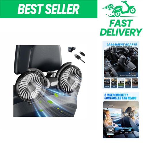 Ventilateur voiture 12v usb - ventilateur,