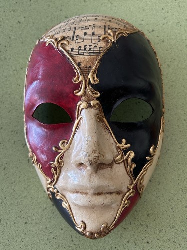 Masque vénitien noir rouge - masque,