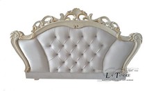 Tête Lit Tête de Lit Double Baroque Cuir Éco Ou Tissu Swarovski Bois En