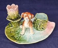 Barbotine. Majolica. Bougeoir