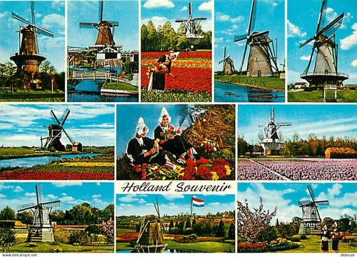 Carte postale moulin à vent - carte,