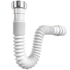 Siphon Lavabo, 1 1/2", avec raccord mural 40/50mm, extensible, 320-880mm