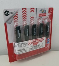 FW21 Supreme X Hexbug Nano Flash (5 Paquet) LED Clair Vibration Motion Bugs Noir