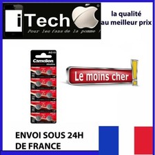 10 Piles AG10 LR54 LR1130 189 389 390 SR54 SR1130W Alcaline 1,5V 80 mAh Camelion