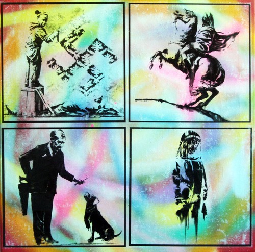 Banksy paris tableau pop - paris,