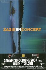 RARE / FLYER - ZAZIE : EN CONCERT LIVE A TOULOUSE ( FRANCE ) 2007 / MINI AFFICHE
