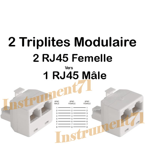 Dédoubleurs modulaire rj45 - 2,
