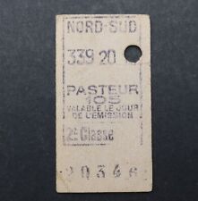 Ancien ticket Métro 1920