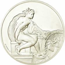[#713266] France, Médaille, Peinture, Michel Ange, Ignudo, Monassi, MS(64), Argent