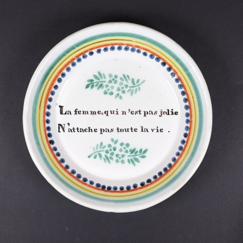 Assiette devise faïence de - à,