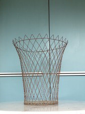 CORBEILLE à PAPIER ANCIEN-GRILLAGE-poubelle