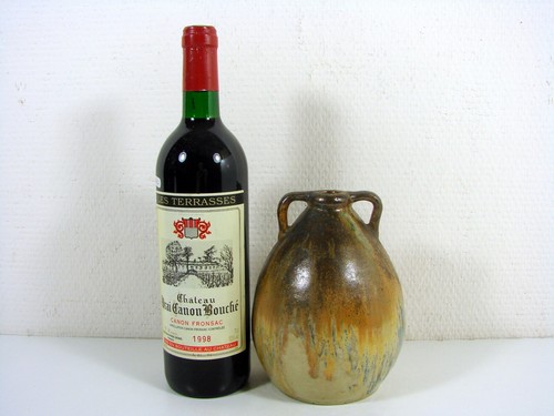Vase deux anses - vase, emaillé