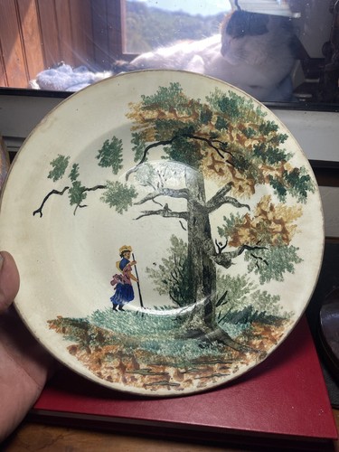 Plat creux faïence gien - faïence,