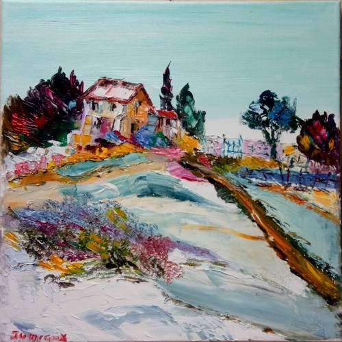 Paysage neige provence - de,
