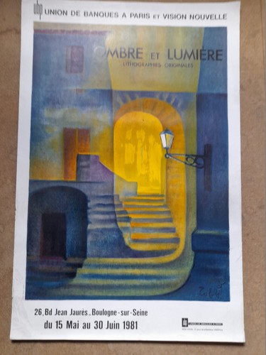 Affiche litho ancienne - affiche, ancienne 