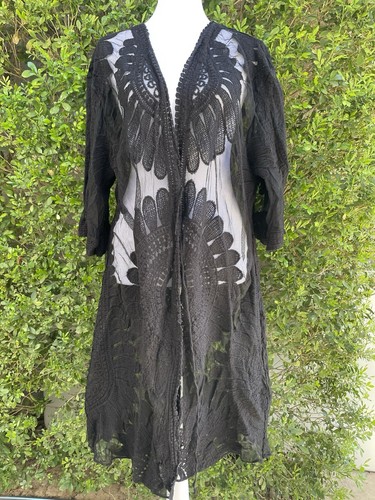 Black lace swimsuit - swimsuit, coverup