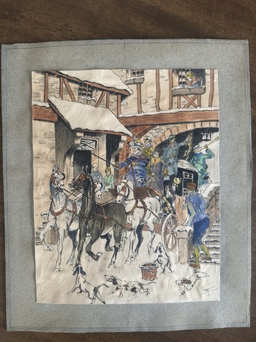 Aquarelle encre retour de - aquarelle, encre,
