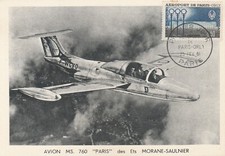 CARTE 1ER JOUR - AÉROPORT ORLY - MS 760 - MAURANE SAULNIER - 25/02/61 PARIS