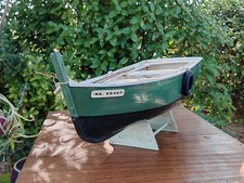 Rare maquette en bois canot de peche, annexe sardinier Bretagne ( 56cm )