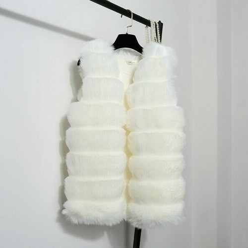 Femme faux fox fourrure gilet - faux,