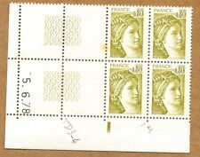 TIMBRE COIN DATE : SABINE : 0,80 Jaune N° Yvert : 1971 CD4 5-6-78 C1-020