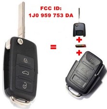 Clé Génénrique Vierge Vw Golf Polo Passat Skoda Seat 1J0959753DA 100% Testé Logo