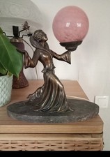 Ancienne Lampe Art Déco en Marbre 