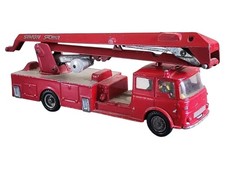 Camion Pompier Simon Snorkel Rouge Vintage Modèle Diecast Métal Collection Rare